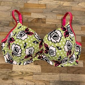 Cacique cotton push up plunge bra